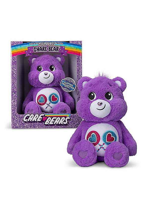 35cm Glitter Belly Medium Plush Share Bear by Care Bears