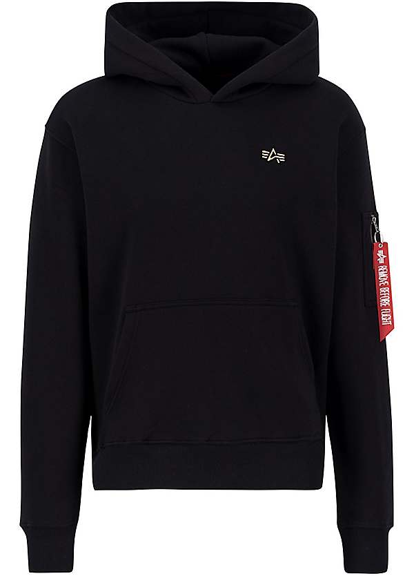 3D Small Logo Hoodie by Alpha Industries Look Again