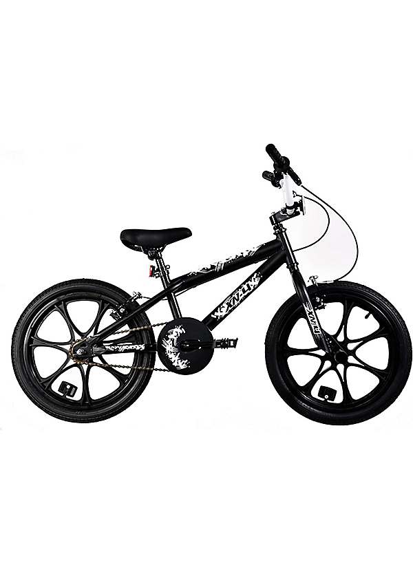 4 18 BMX Freestyle Kids Bike 18 Inch MAG Black White by XN