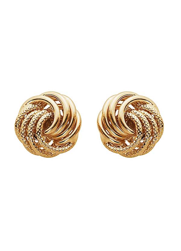 9 carat deals gold knot earrings