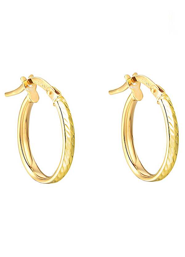 Solid gold creole deals earrings