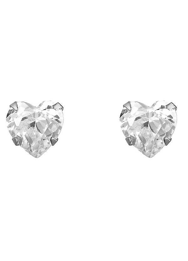 Solid white gold stud on sale earrings