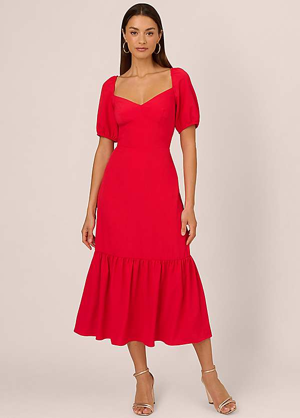 Adrianna Puff Sleeve Dress by Adrianna Papell Look Again