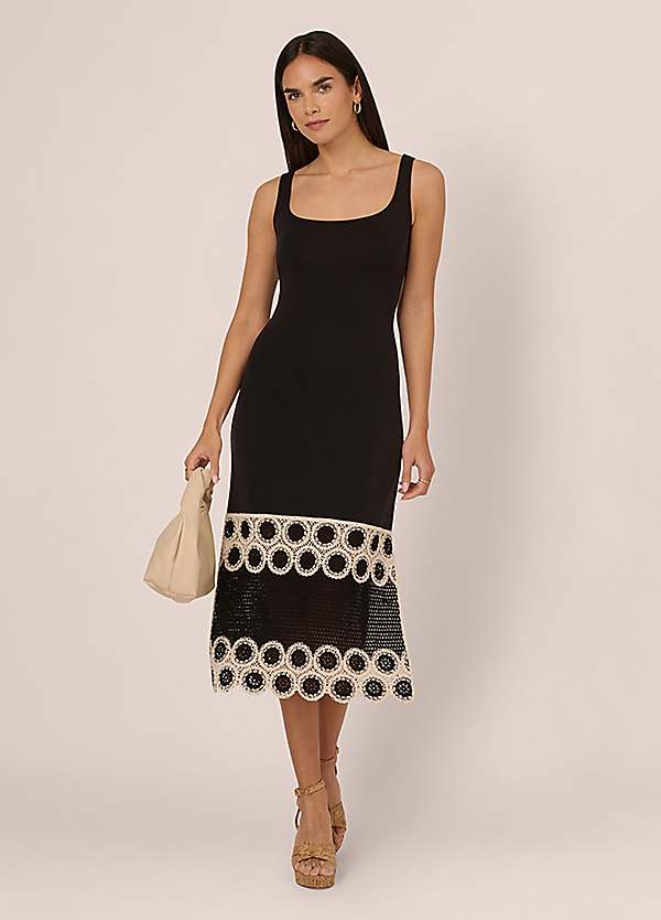 Adrianna by Adrianna Papell Crochet Sheath Dress by Adrianna