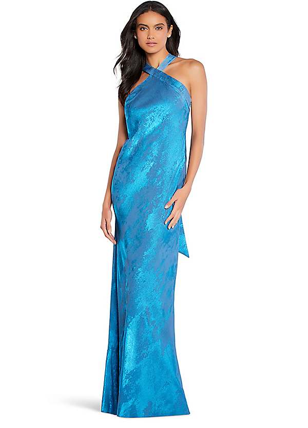 Aidan by Adrianna Papell Halter Mermaid Gown Look Again