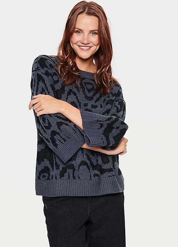 Aiko Casual Fit Three Quarter Sleeve Pullover by Saint Tropez Look Again
