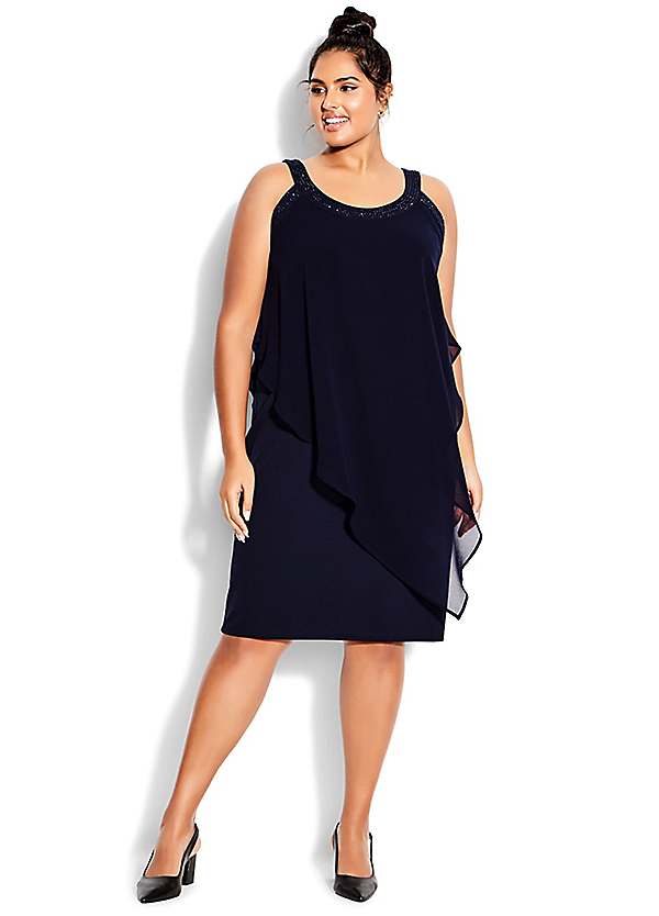 evans sequin dress Womens Evans Black Sequin Overlay Dress US 16
