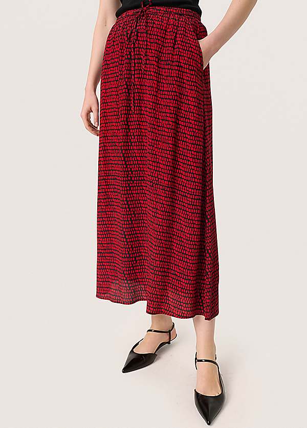 Alize Elastic Waist Pockets Maxi Skirt by Soaked in Luxury