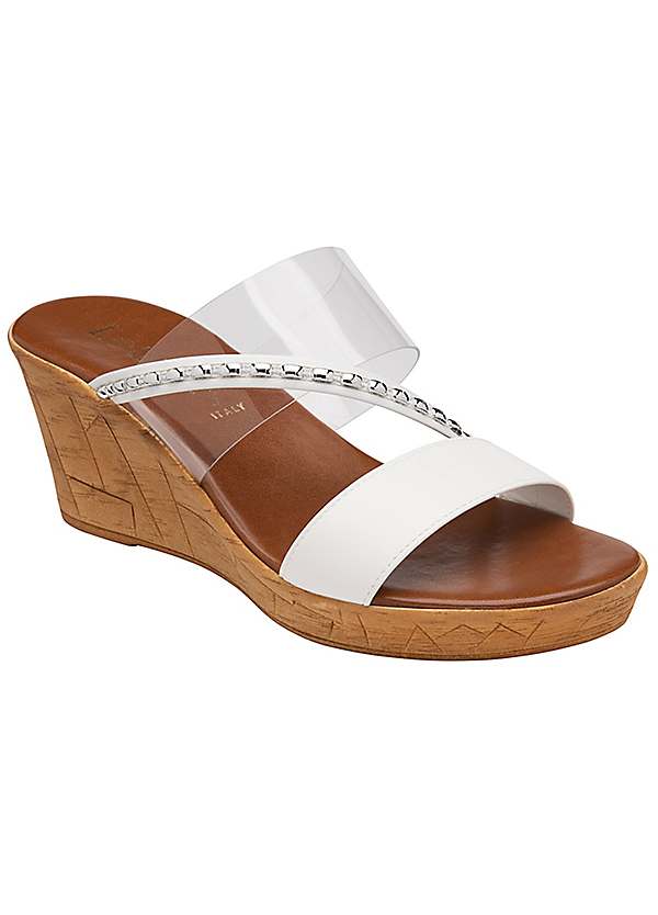 Perspex hot sale wedge mule