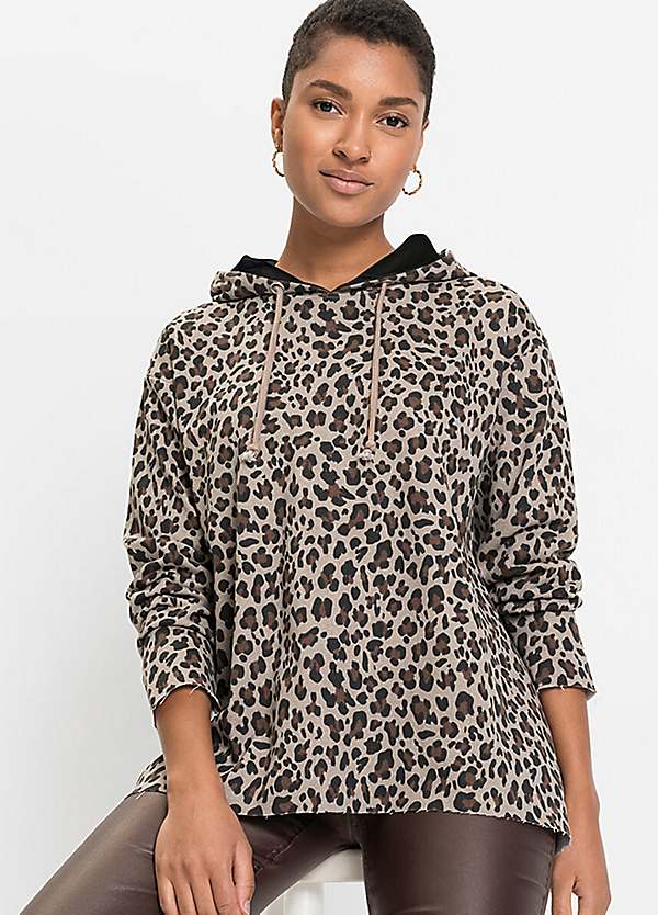 Animal print hoodie hotsell