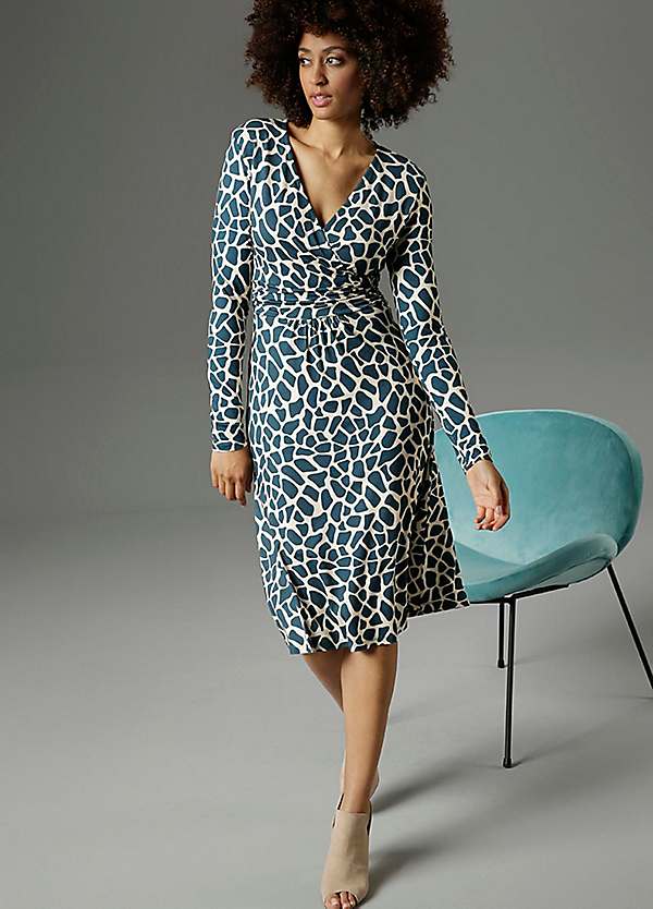 Jersey leopard outlet print dress