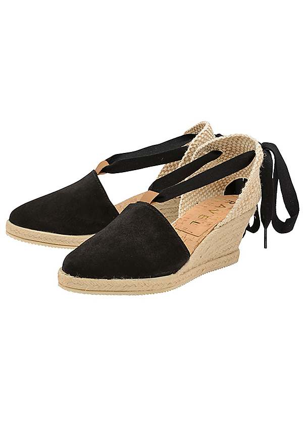 Suede espadrille wedge on sale sandals