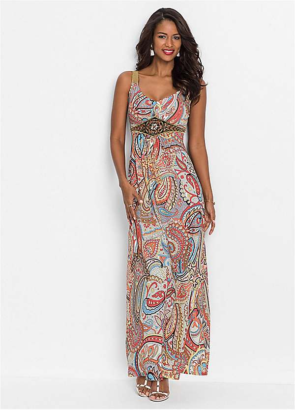 Applique Paisley Maxi Dress by bonprix Look Again