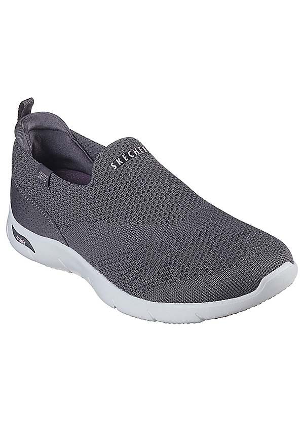 Arch Fit Refine Iris Charcoal Knit Trainers by Skechers