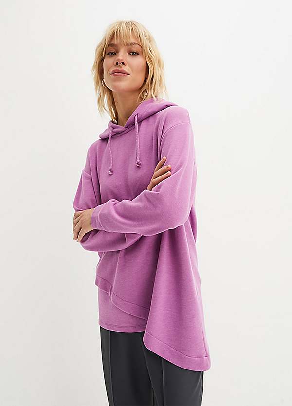 Asymmetric Hem Hoodie by bonprix