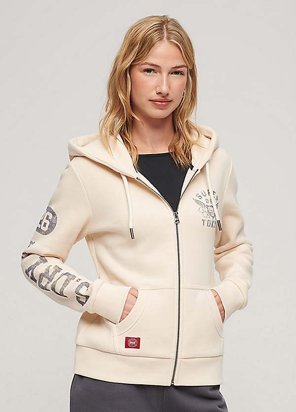 Superdry Zip Up Hoodie Women's Superdry Athletic College Zip