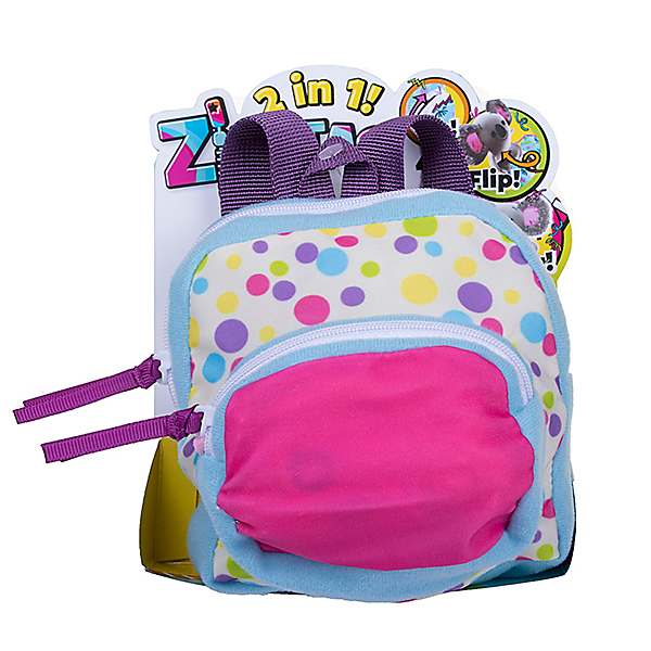 Babies 2 in 1 Reversible Girls Backpack To Llama Soft Toy by