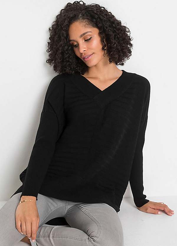 Baggy Ribbed Jumper by bonprix