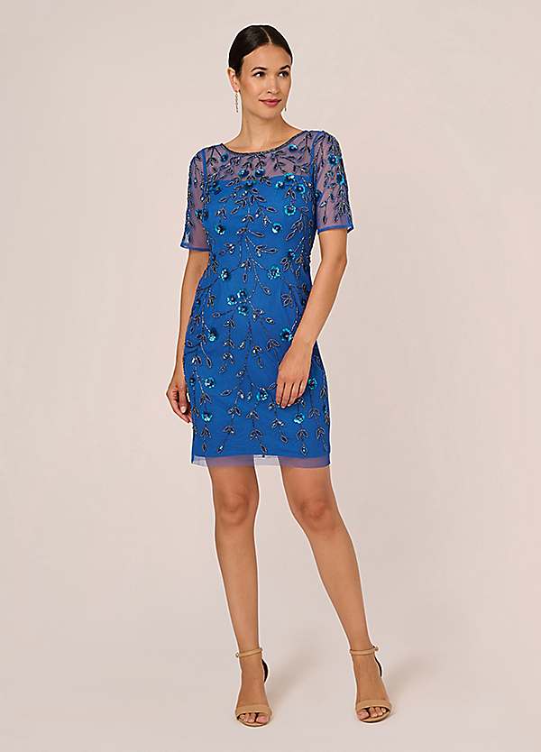 Adrianna papell clearance short jacquard dress