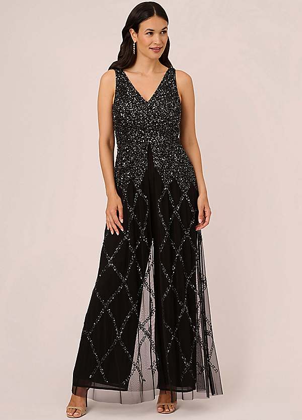 Adrianna papell best sale lace jumpsuit