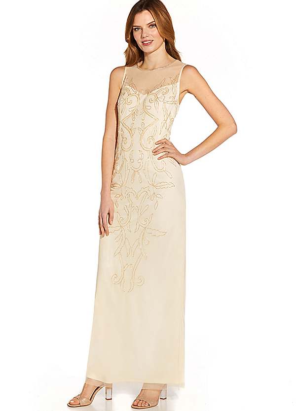 Adrianna papell illusion on sale gown