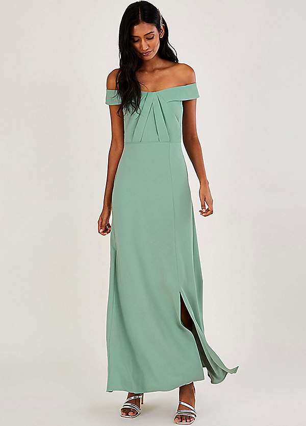 Beatrice Crepe Bardot Maxi Dress by Monsoon Look Again