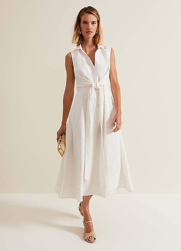 Becky Tie Front Midi Dress by Phase Eight | Look Again