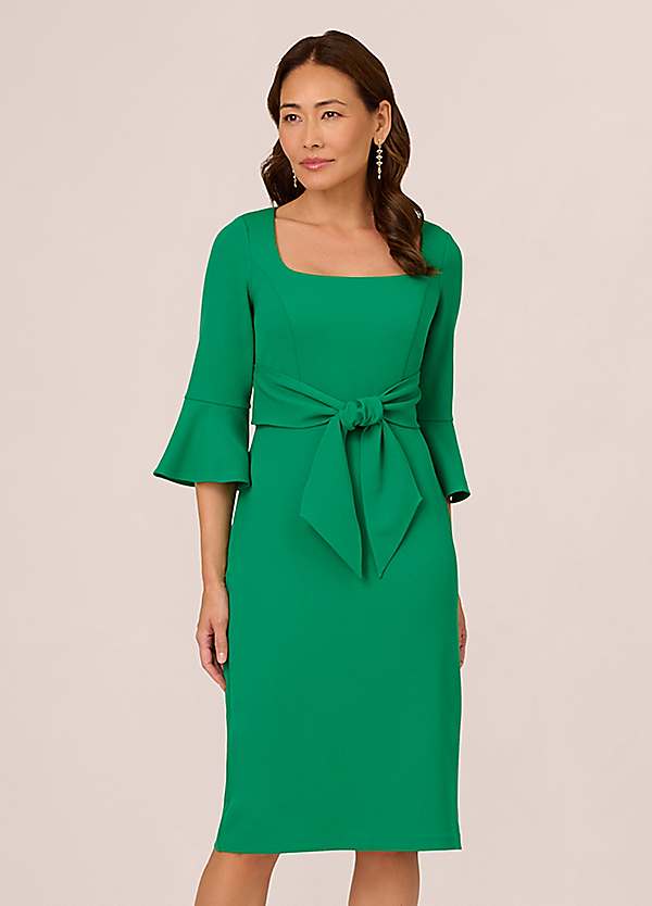 Bell Sleeve Tie Front Dress by Adrianna Papell | Look Again