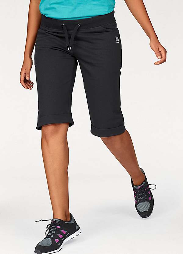 Knee length sweat online shorts women's