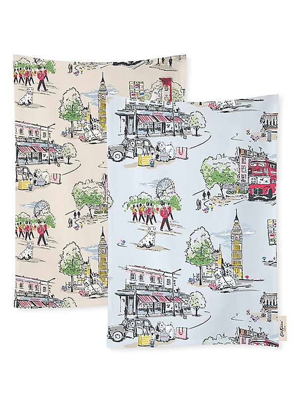 Billie Goes To Town Set of 2 100 Cotton Tea Towels by Cath Kidston Look Again