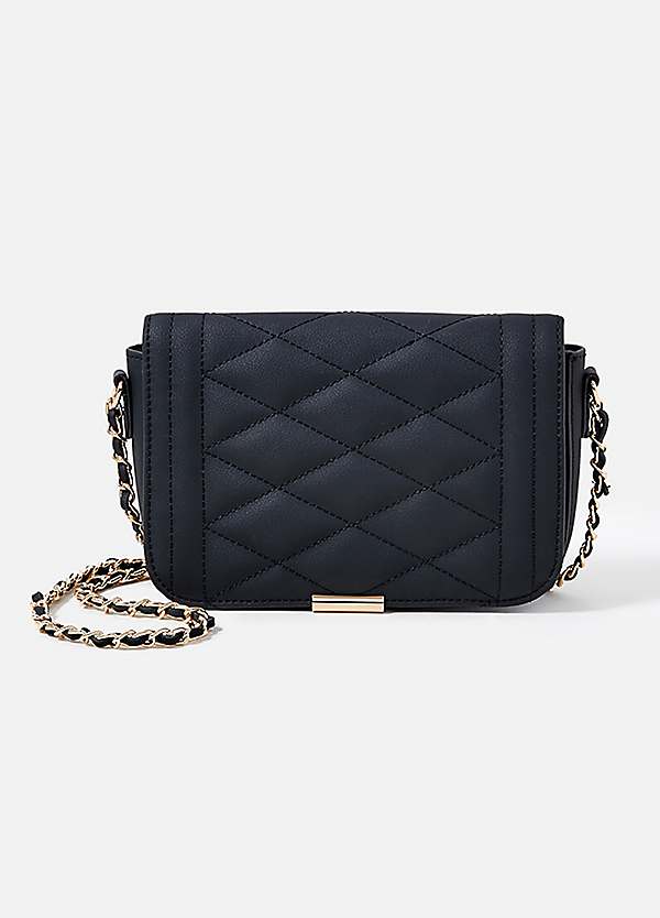 Black cross body bag best sale chain strap