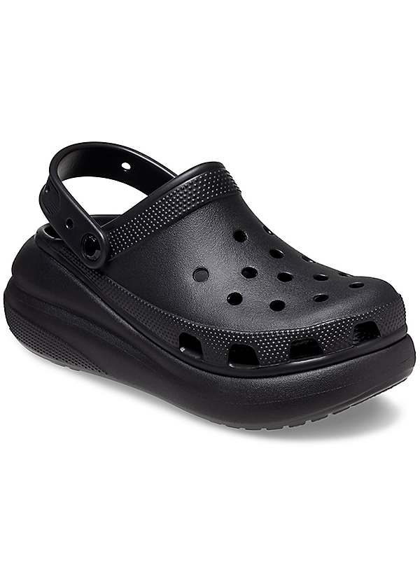 Black Classic Crush Clogs by Crocs Look Again