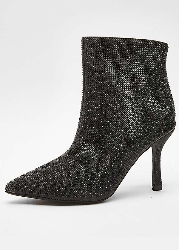 Bedazzled on sale ankle boots