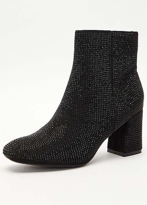 Elastic best sale heeled booties