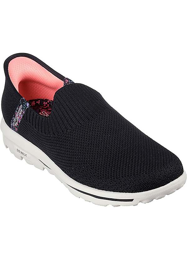 Black Go Walk Travel Tahiti Sunset Shoes by Skechers