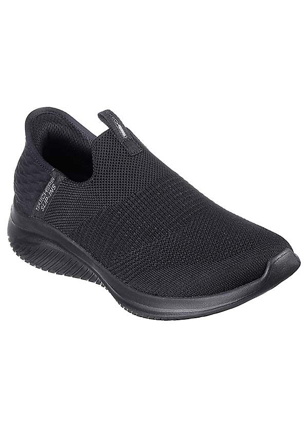 Skechers slip on womens black online