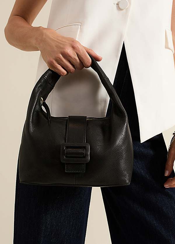 Black leather look tote bag best sale