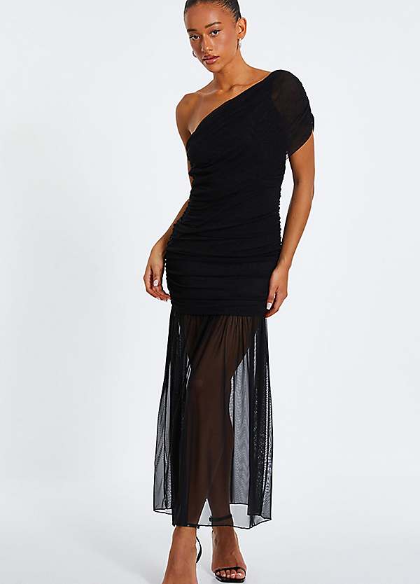 Quiz black fashion maxi dress