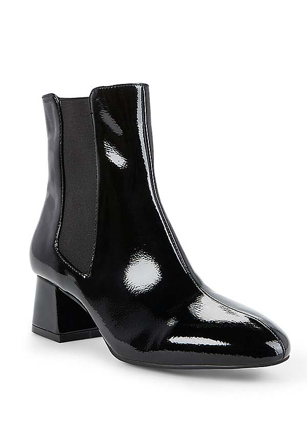 Wide Fit Black Patent Ankle Boots Sale | bellvalefarms.com