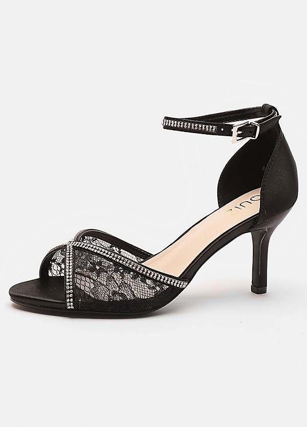 Diamante heel outlet shoes