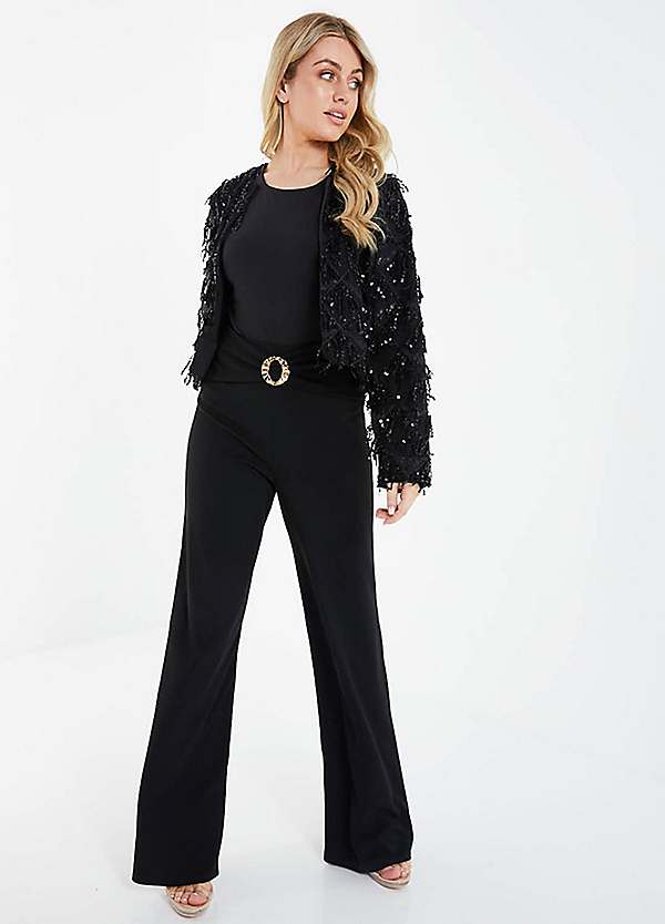 Black sequin outlet short jacket