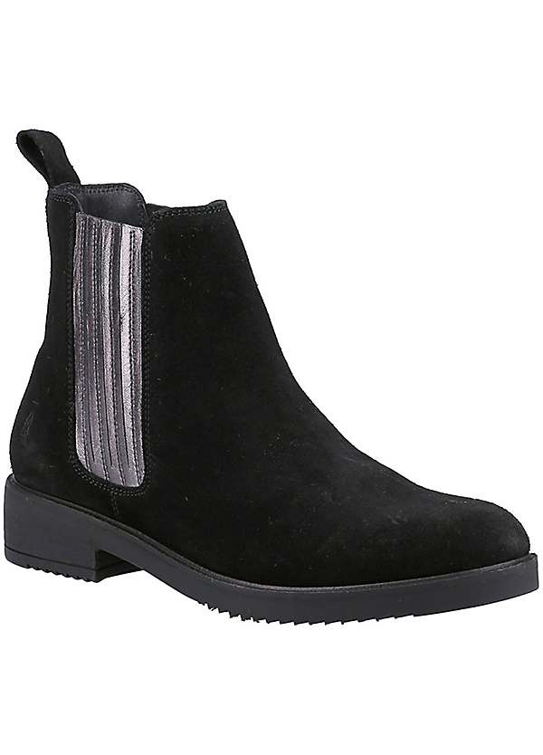 hush puppies black suede boots