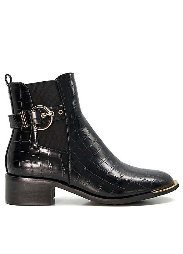 Dune buckle ankle clearance boots