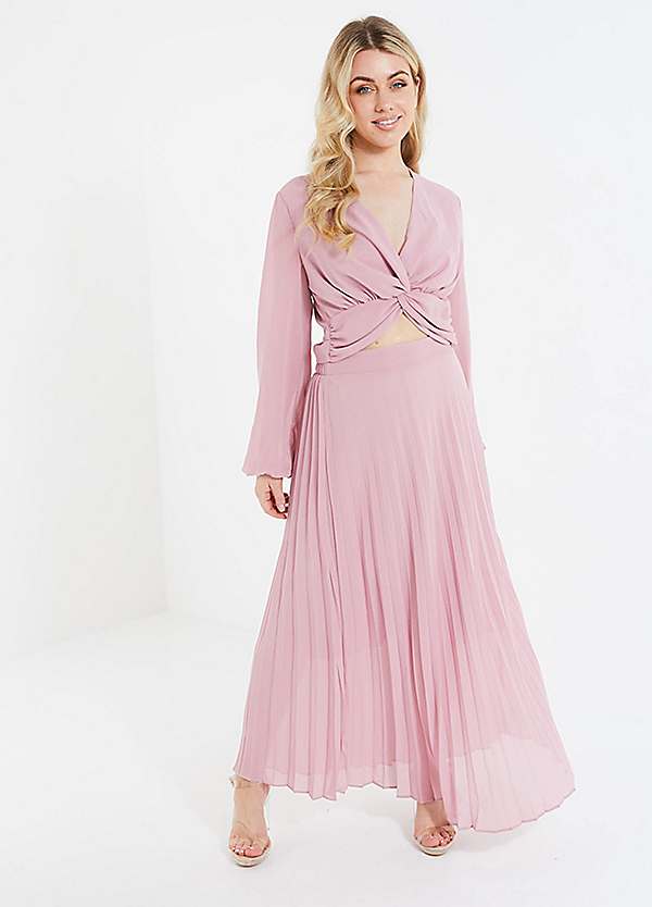 Quiz blush best sale pink maxi dress