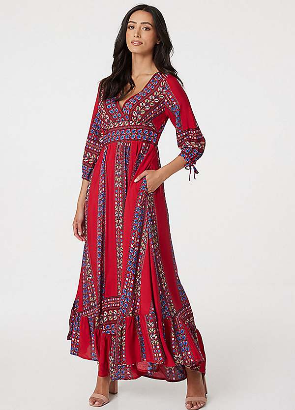 quarter sleeve maxi dress