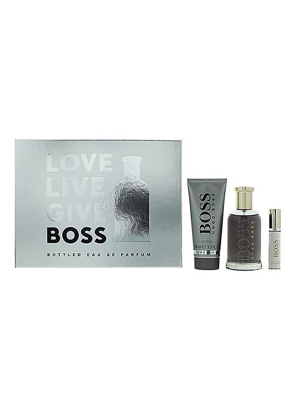 Bottled 3 Piece Set Eau De Parfum 100ml 10ml Shower Gel 100ml by Hugo Boss Look Again