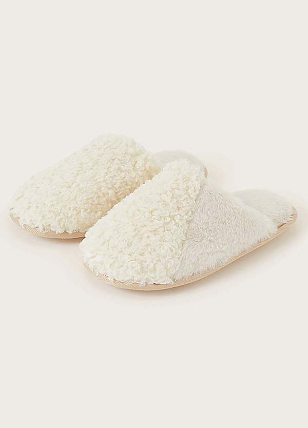 White clearance mule slippers