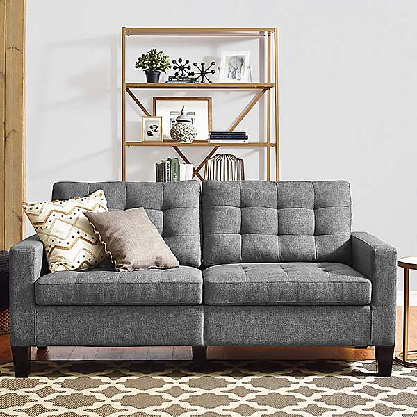 Bowie Linen Small Space Sofa Look Again