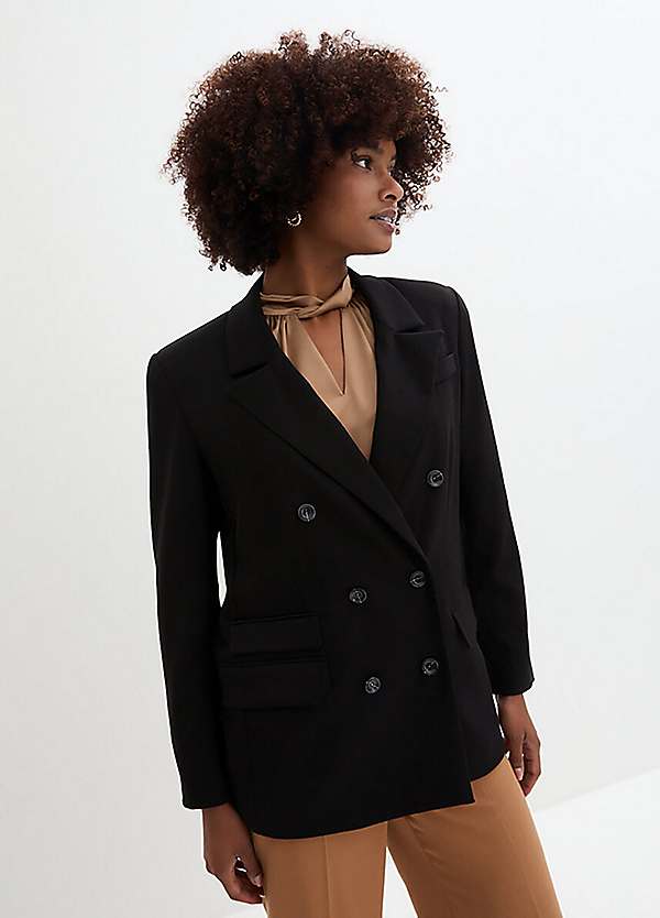 Black Blazer Long Boyfriend Blazer Frankie Oversized Boyfriend