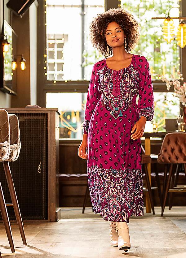 Brilliantly Boho Beaded Dress by Joe Browns Look Again